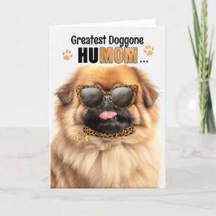 Pekingese Dog Best HuMOM Ever Mother's Day Holiday Card