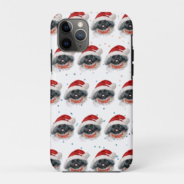 Pekingese Dog Breed Christmas Stars Case-Mate iPhone Case (Back)