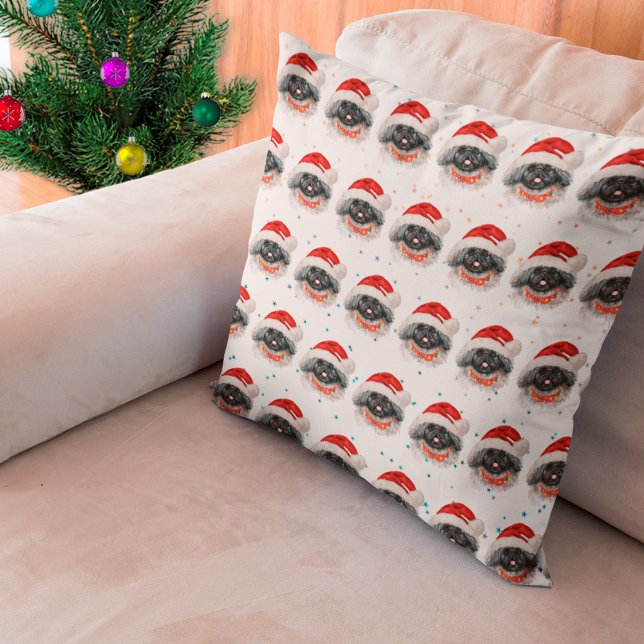 Pekingese Dog Breed Christmas Stars Cushion (Creator Uploaded)