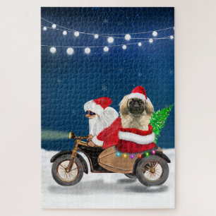 Pekingese Dog Christmas Santa Claus   Jigsaw Puzzle
