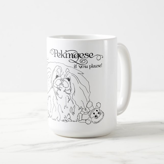 Pekingese Dog Coffee Mug (Front Right)