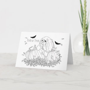 Pekingese Dog Halloween Holiday Card