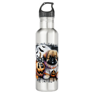 Pekingese Dog Halloween Square 710 Ml Water Bottle