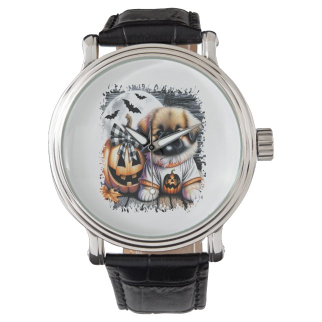 Pekingese Dog Halloween Square Watch (Front)