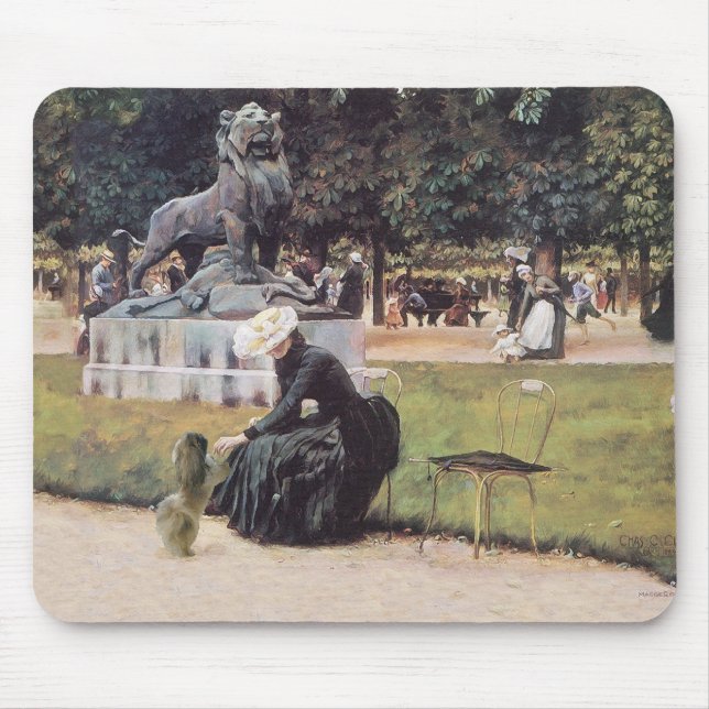 Pekingese Dog in the Park Mouse Mat (Front)
