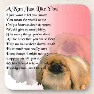 Pekingese Dog -  Nan Poem Coaster