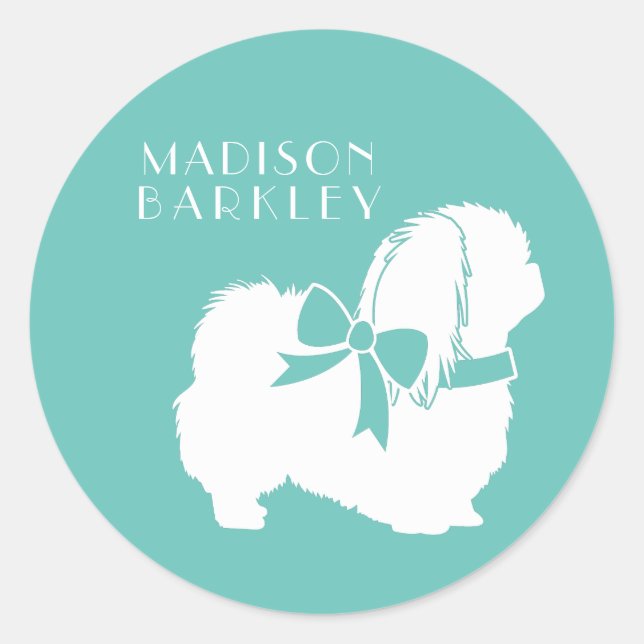 Pekingese Dog Puppy Classic Round Sticker (Front)