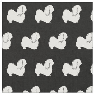 Pekingese Dog Silhouette Pet Fabric