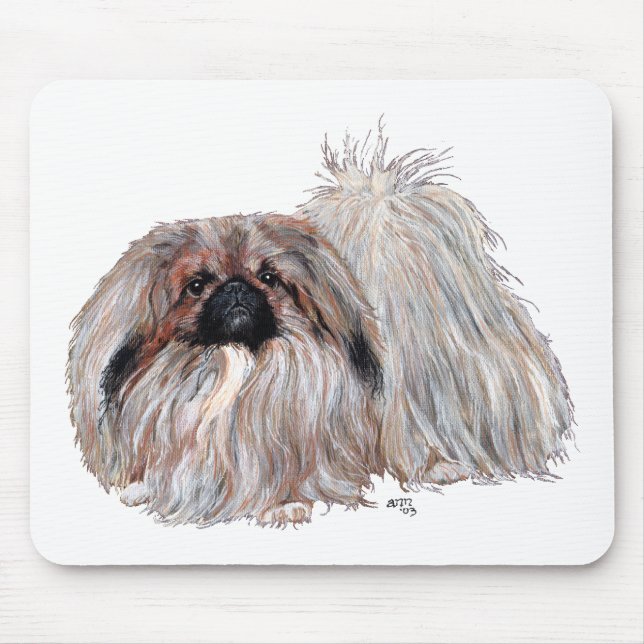 Pekingese Dog Standing Mouse Mat (Front)