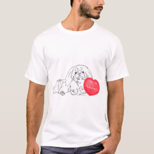 Pekingese Dog Valentine T-Shirt