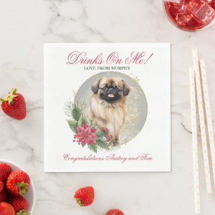 Pekingese Dog Wedding Napkins With Dogs Photo