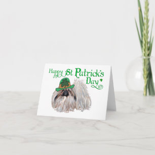 Pekingese Dogs Celebrate St. Patrick's Day Card