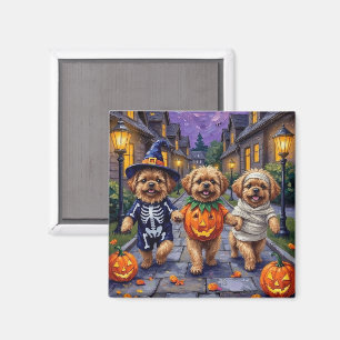 Pekingese Dogs Trick-or-Treating Halloween Costume Magnet