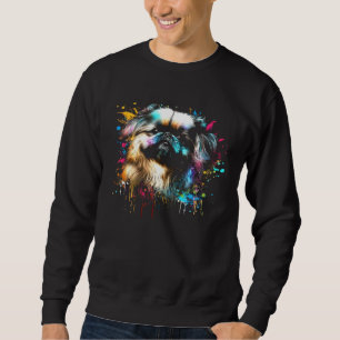Pekingese Flames Cute Dog Pekingese Dog Sweatshirt
