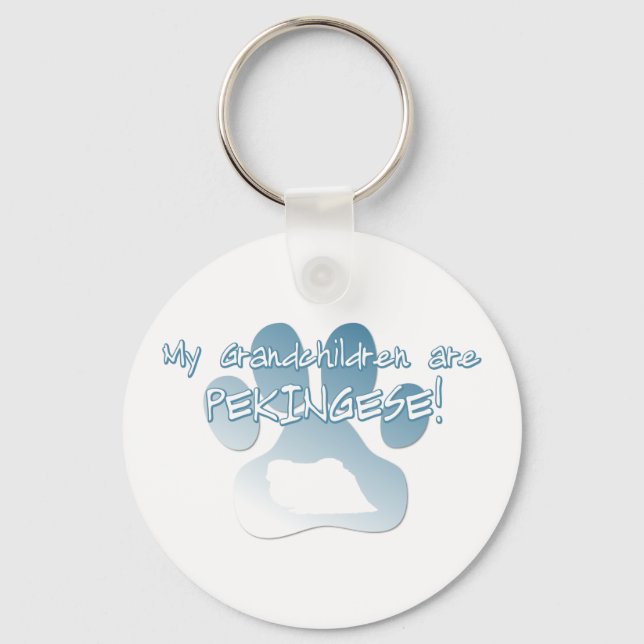 Pekingese Grandchildren Keychain (Front)