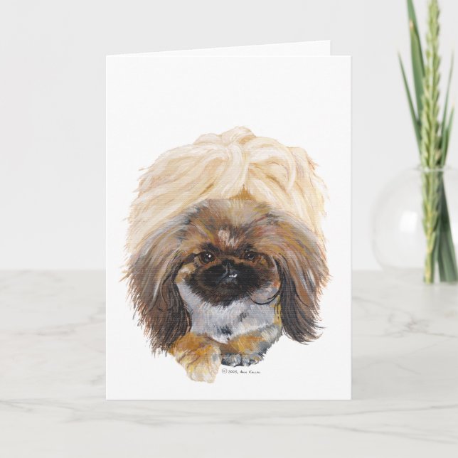 Pekingese Greeting Card (Front)