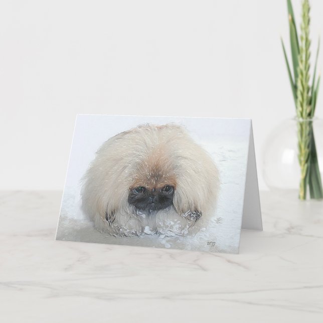 Pekingese Greeting Card (Front)