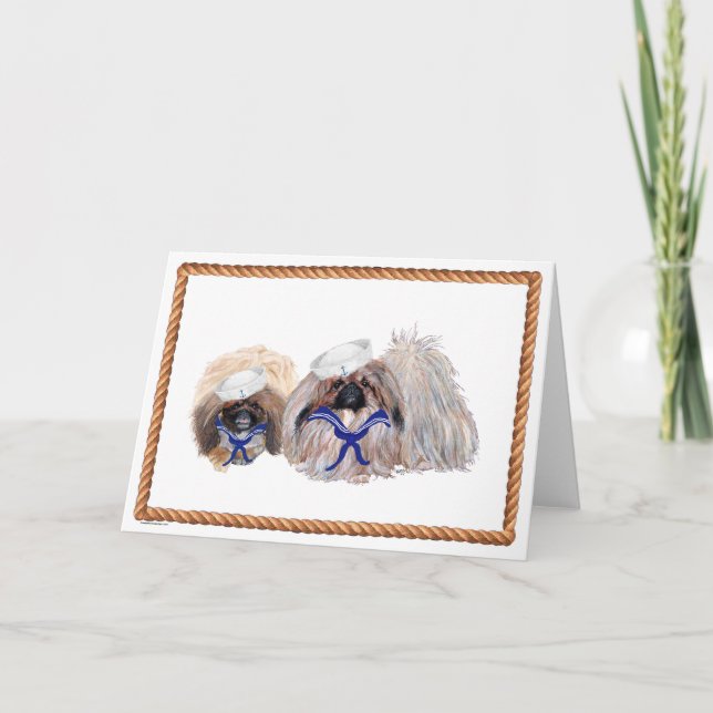 Pekingese Greeting Card (Front)