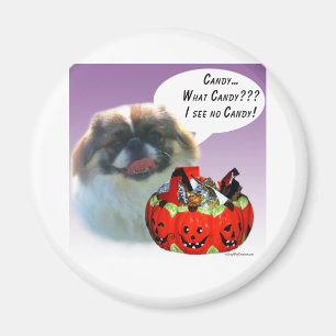 Pekingese Halloween Candy Magnet
