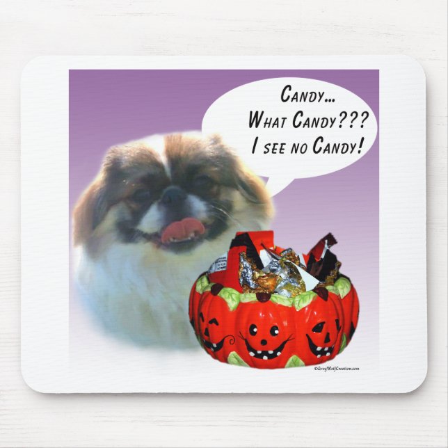 Pekingese Halloween Candy Mouse Mat (Front)