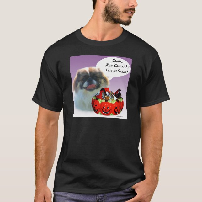 Pekingese Halloween Candy T-Shirt (Front)