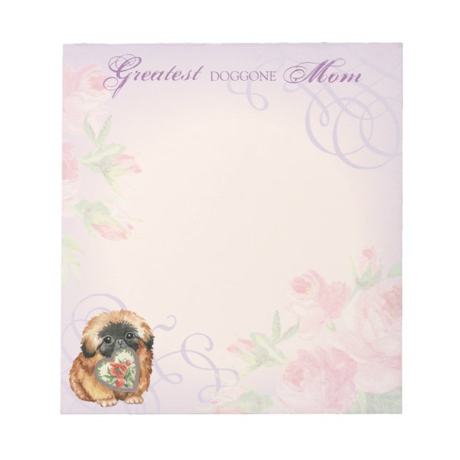 Pekingese Heart Mum Notepad (Front)