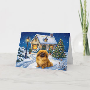 Pekingese Holiday Card