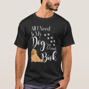Pekingese I love My Dog T Shirt Reading Book Lover