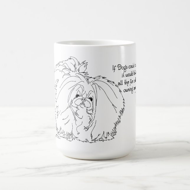 Pekingese If Dogs Could Talk Coffee Mug (Center)
