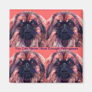 Pekingese in Bright Colours Pekingese Magnet