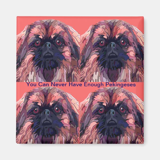 Pekingese in Bright Colours Pekingese Magnet (Front)