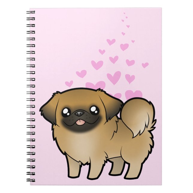 Pekingese Love (puppy cut) Notebook (Front)