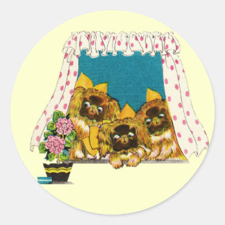 Pekingese Love Stickers