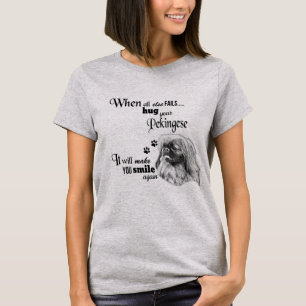 Pekingese modern art cute dog breed slogan T-Shirt