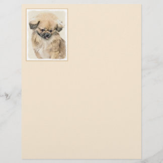 Pekingese Painting - Cute Original Dog Art