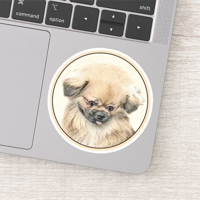 Pekingese Painting - Cute Original Dog Art (Detail)