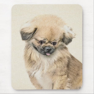 Pekingese Painting - Cute Original Dog Art Mouse Mat