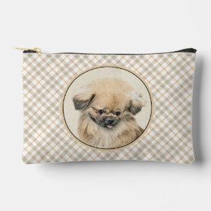 Pekingese Painting Fawn Cute Original Pet Dog Art Accessory Pouch