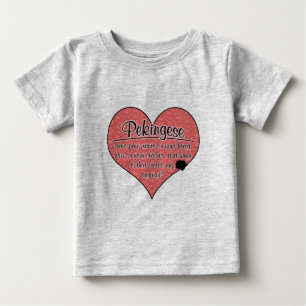 Pekingese Paw Prints Dog Humour Baby T-Shirt