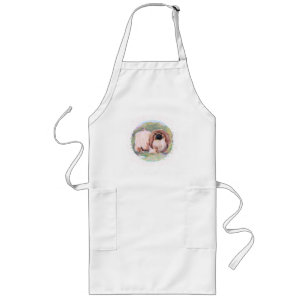 Pekingese Pretty in Pink Long Apron