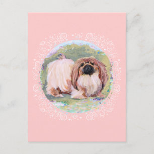 Pekingese Pretty in Pink Postcard
