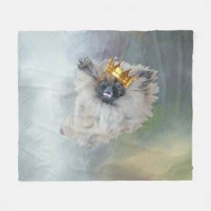 Pekingese Prince Fleece Blanket