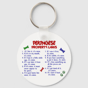 PEKINGESE Property Laws 2 Key Ring
