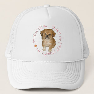 Pekingese Pup First Christmas Trucker Hat