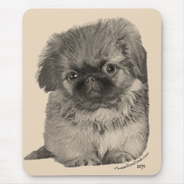 Pekingese Puppy Mouse Mat (Front)