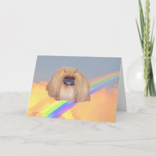 Pekingese Rainbow Card