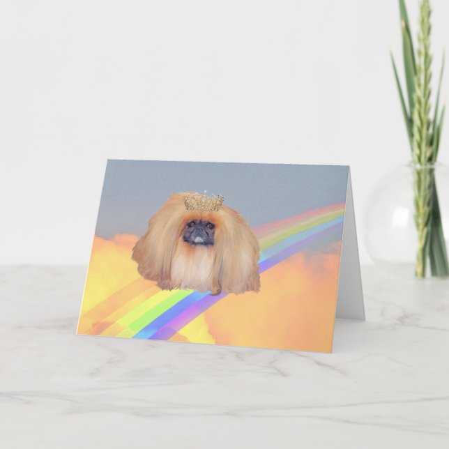 Pekingese Rainbow Card (Front)