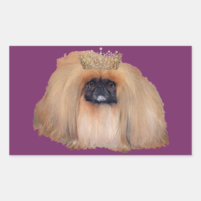 Pekingese Rectangle Stickers (Front)