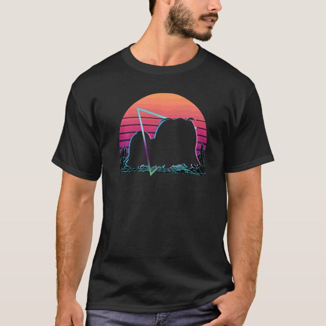 Pekingese Retro T-Shirt (Front)