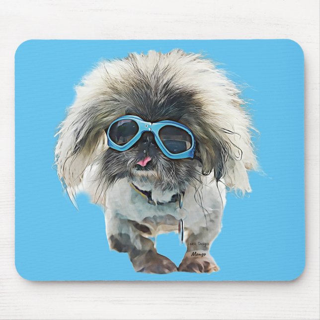 Pekingese Rockstar Mongo Mouse Mat (Front)